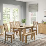 Moreton Oak Square Drop Leaf Dining Table